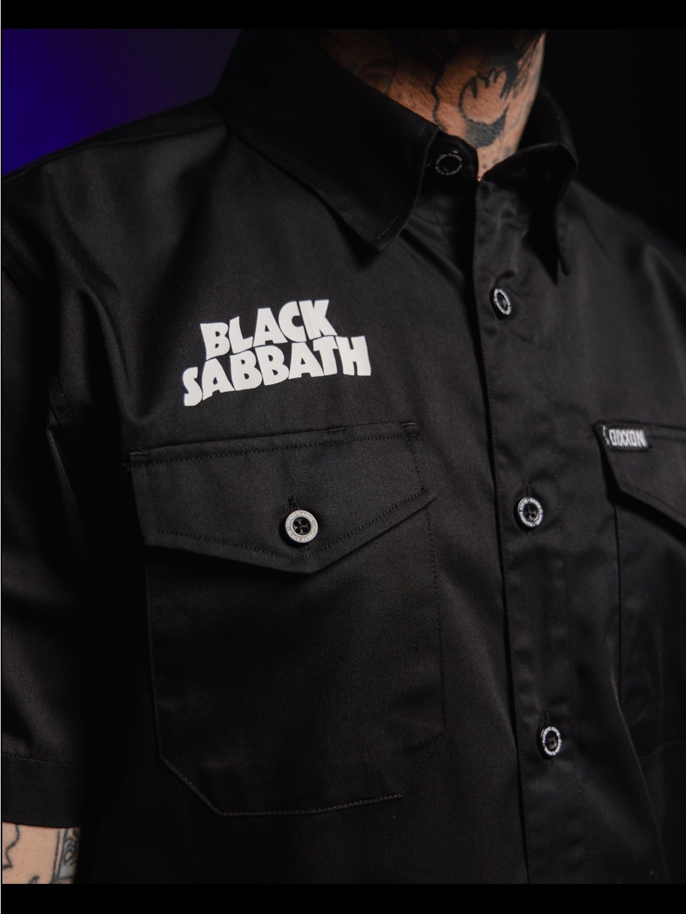 Black Sabbath Logo Work Shirt in Black